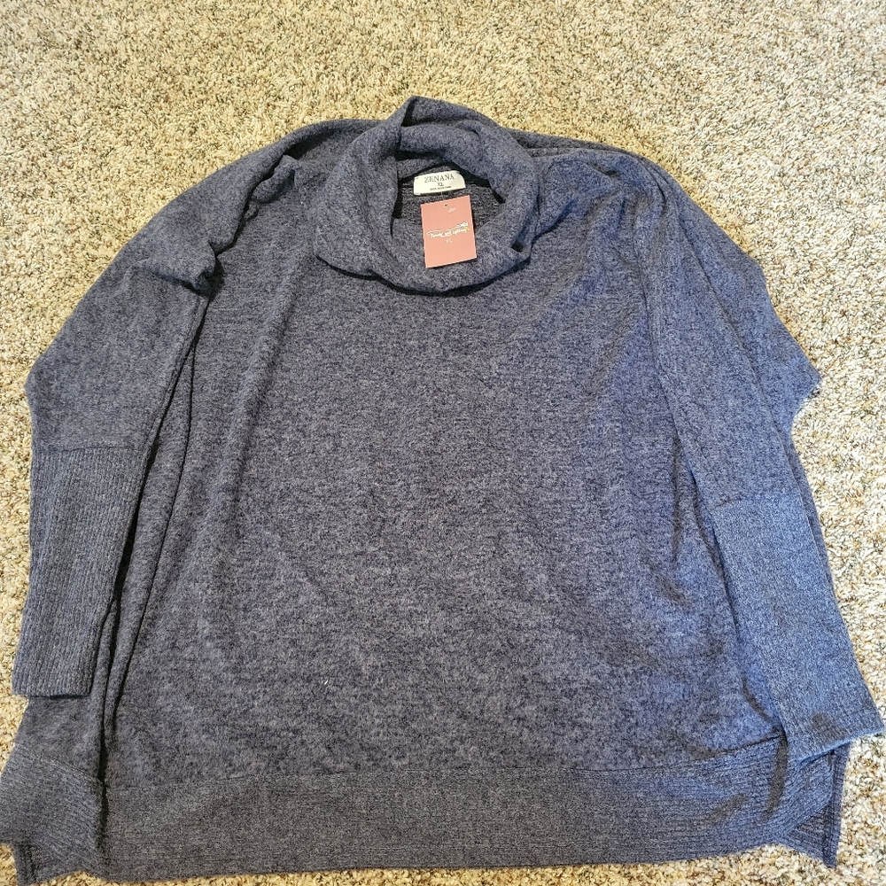 BNWT Zenana Cowl Neck Sweater Sz XL